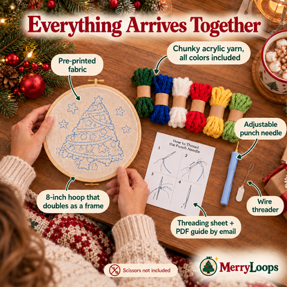 Christmas Punch Needle Kit for Beginners